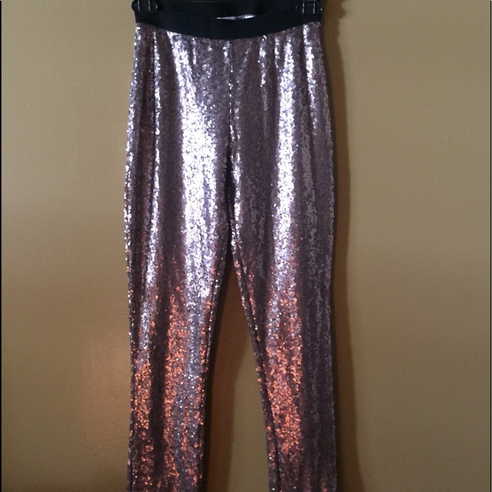 Sequin cigarette pants